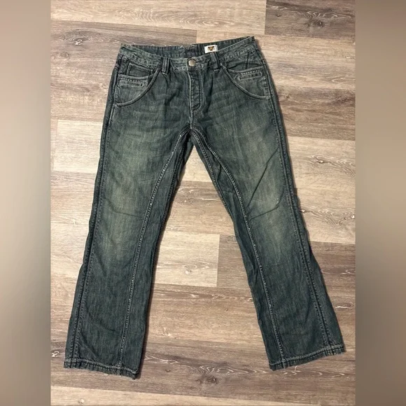 Antik Denim Jeans 38x33 Mens Blue Jeans Y2K Thrash USA Cotton Style MKK2995 - Picture 1 of 16